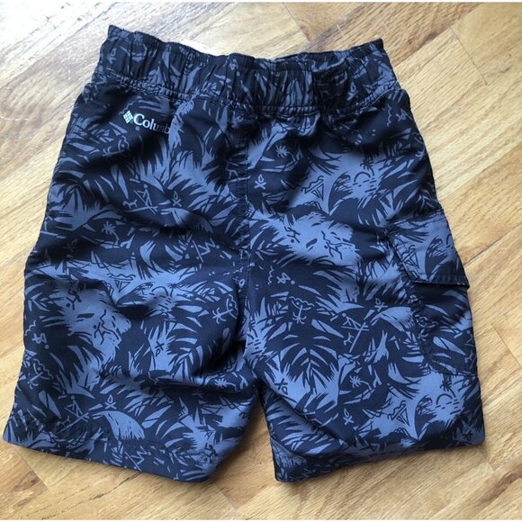 Columbia Size 4/5 Shorts Swim Trunks Black & Grey - Picture 3 of 5